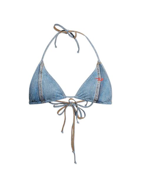 Diesel Tatiana-Dnm tie denim-effect bikini top - Blue - zdjęcie produktu nr 1