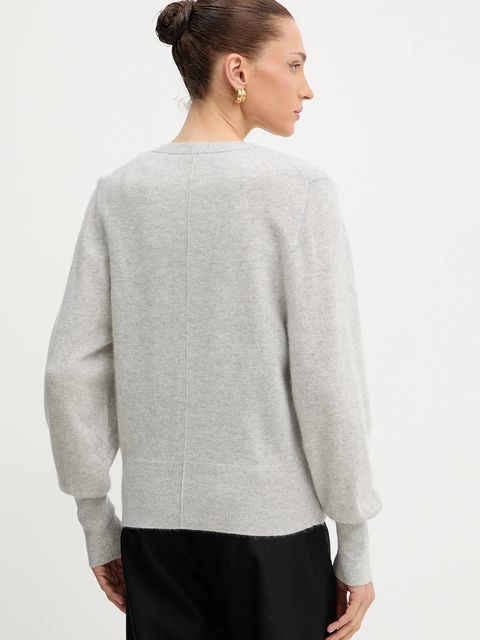 BOSS kardigan kaszmirowy damski kolor szary lekki 50548814