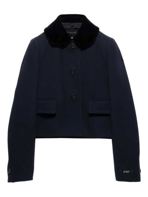 Prada velvet-collar jacket - Blue - zdjęcie produktu nr 1