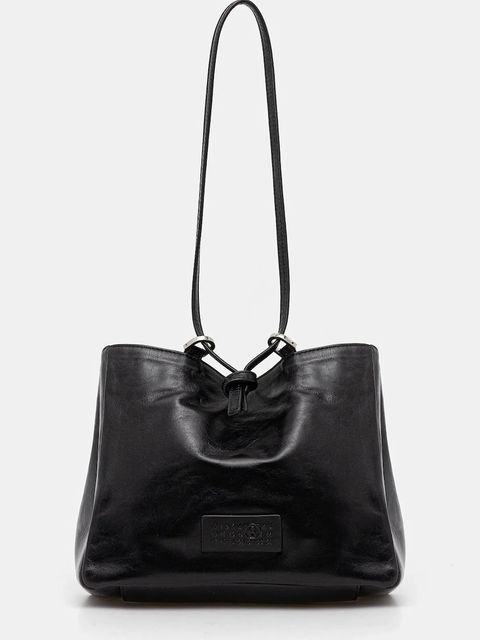 MM6 Maison Margiela torebka skórzana kolor czarny SB5ZH0021.P7187.T8013 - zdjęcie produktu nr 1