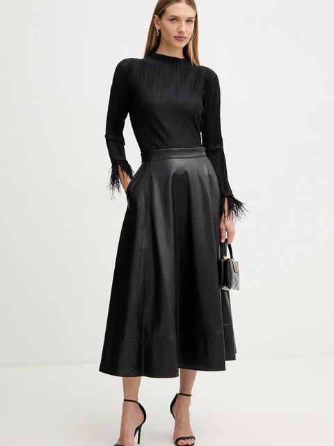 BOSS bluzka damska kolor czarny gładka 50548647 - zdjęcie produktu nr 2