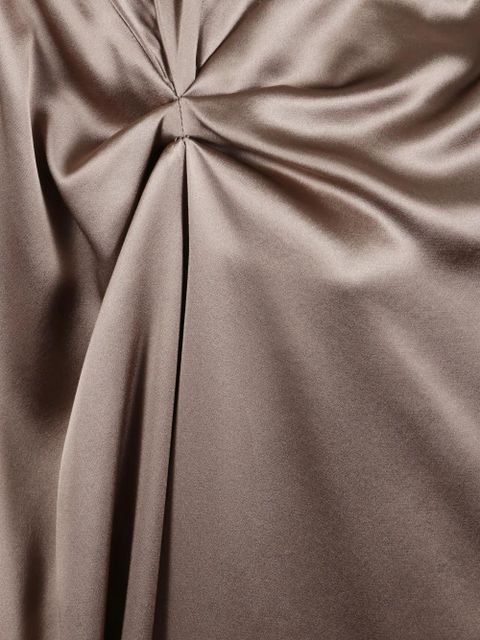 Max Mara knotted long-sleeve blouse - Brown