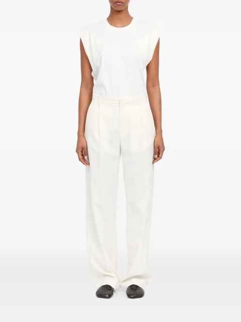 MM6 Maison Margiela pleated tailored trousers - White