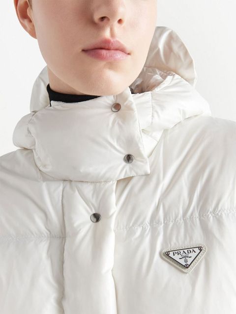 Prada Re-Nylon convertible down jacket - White