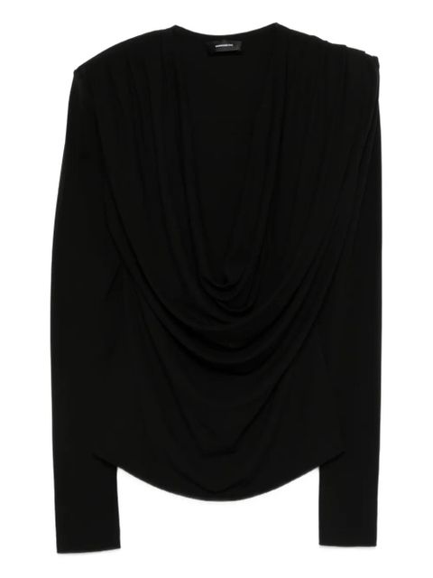 WARDROBE.NYC drape blouse - Black - zdjęcie produktu nr 1