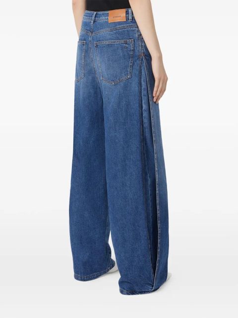 Sportmax side-pleat boyfriend jeans - Blue