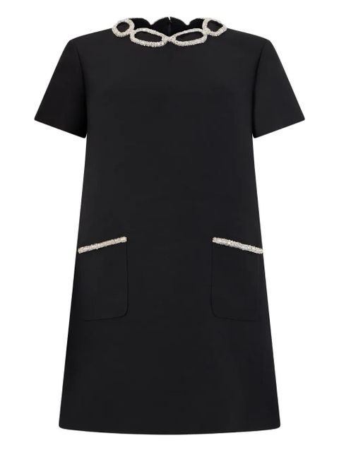 Valentino Garavani crystal-embellished mini dress - Black - zdjęcie produktu nr 1