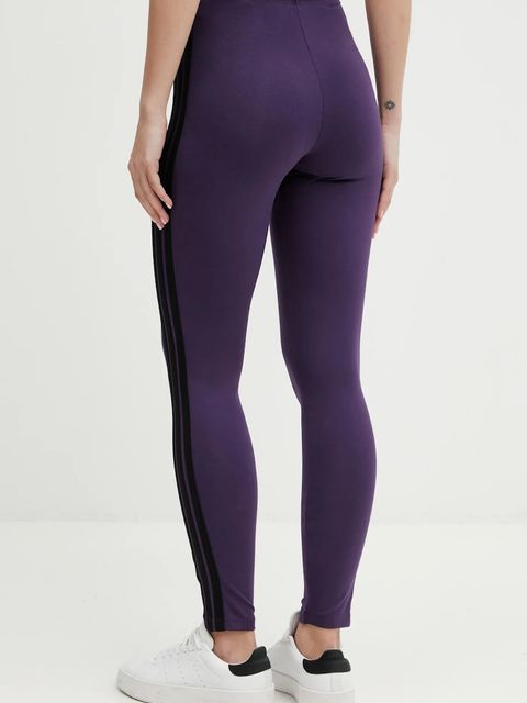 adidas legginsy Essentials damskie kolor fioletowy z aplikacją JY3176