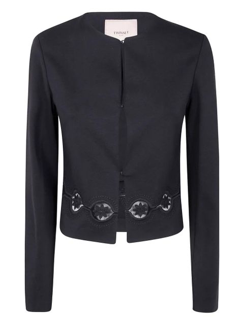 TWINSET lace-insert jacket - Black - zdjęcie produktu nr 1