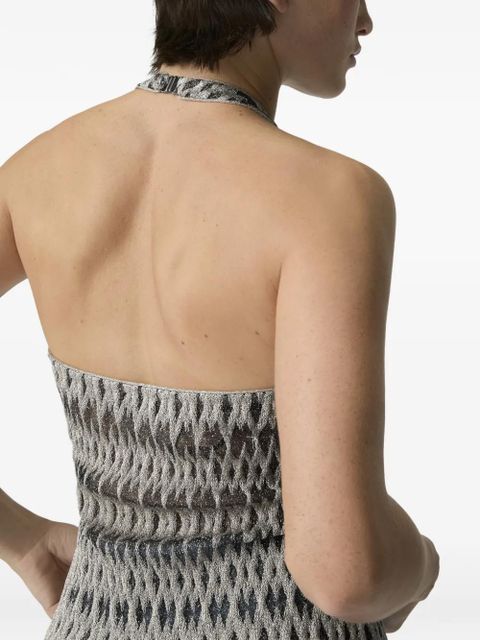 Missoni halterneck patterned top - Neutrals