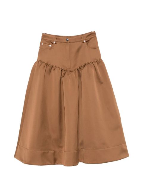 GANNI gathered yoke skirt - Neutrals - zdjęcie produktu nr 1