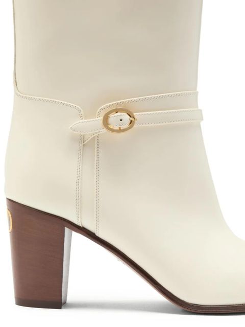 Valentino Garavani 75mm Pattie leather boots - Neutrals