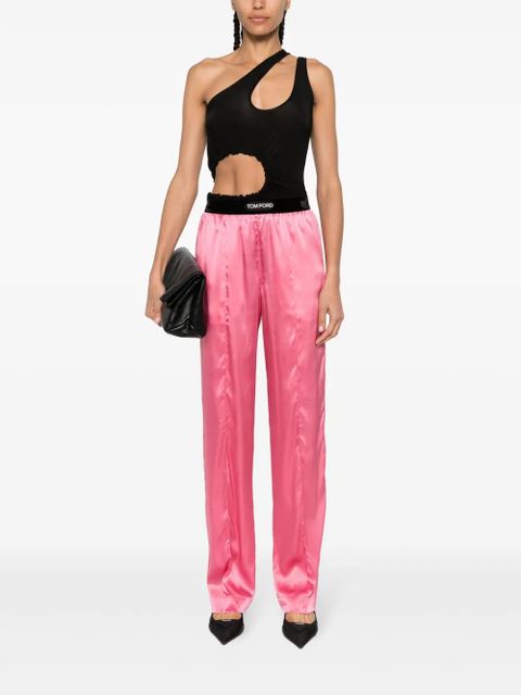 TOM FORD straight-leg silk trousers - Pink - zdjęcie produktu nr 2