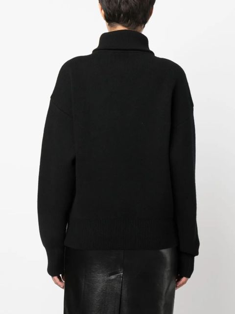 Coperni logo patch half-zip jumper - Black
