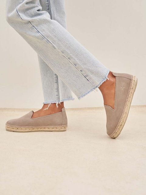 Manebi espadryle zamszowe Flat Espadrilles kolor brązowy W 1.9 N0