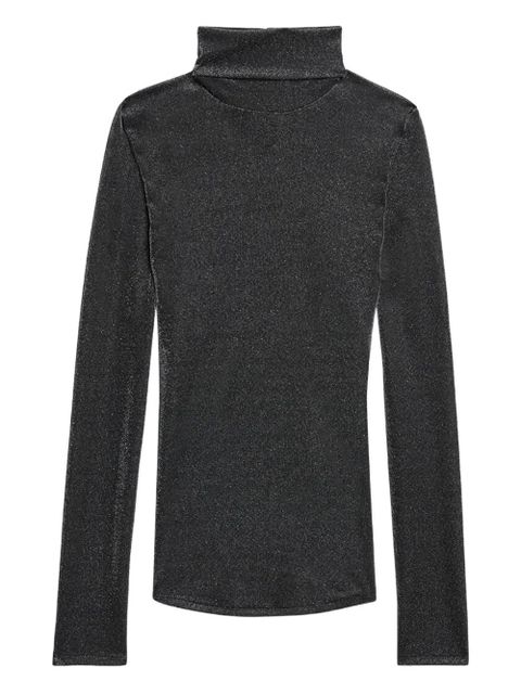 MARANT ÉTOILE Jadia stand-up collar top - Grey - zdjęcie produktu nr 1