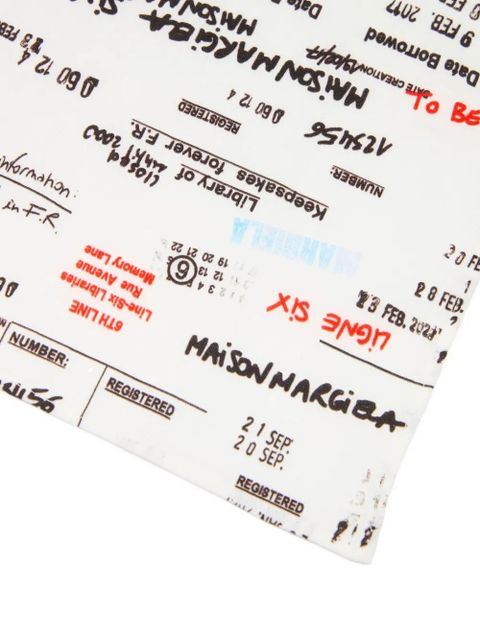 MM6 Maison Margiela logo-print scarf - White - zdjęcie produktu nr 2