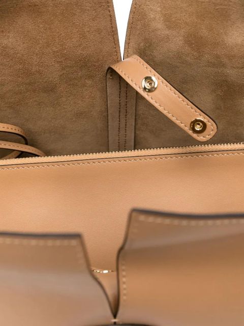 Tod's double-handle leather tote bag - Neutrals