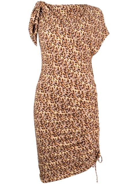 MARANT ÉTOILE Jeffy abstract-print dress - Brown - zdjęcie produktu nr 1