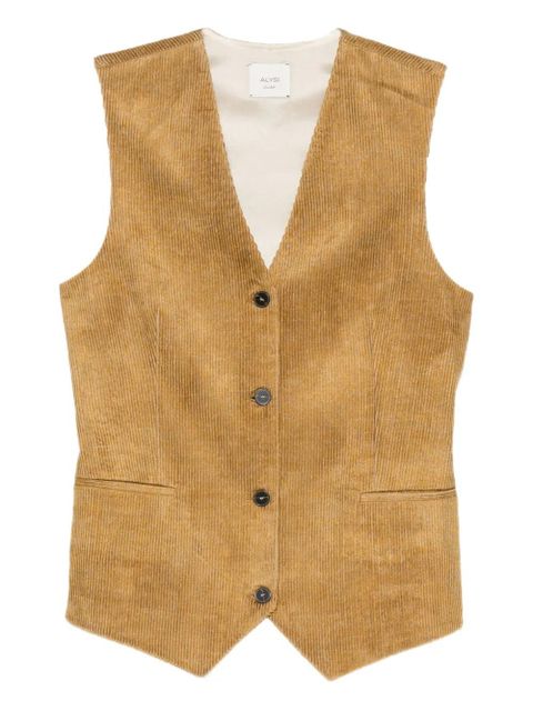 Alysi corduroy button-fastening waistcoat - Neutrals - zdjęcie produktu nr 1