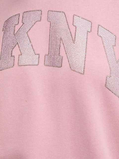 Dkny bluza damska kolor różowy z aplikacją DP5T1462