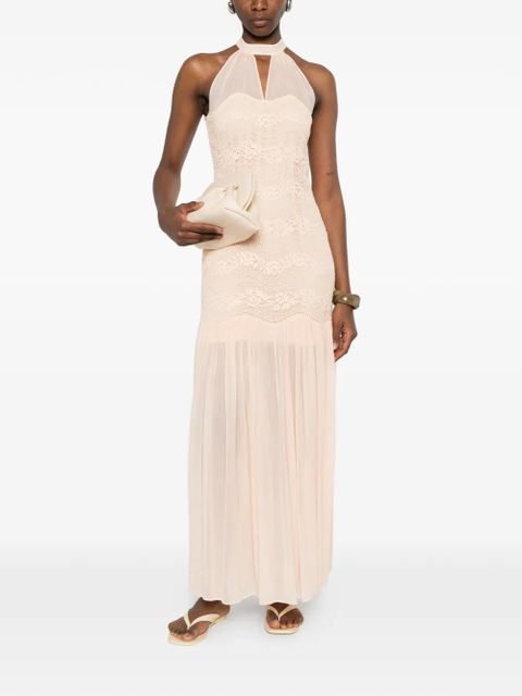 TWINSET laced pleated maxi dress - Pink - zdjęcie produktu nr 2