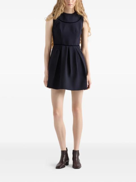 Prada Natté round-neck mini dress - Blue - zdjęcie produktu nr 2
