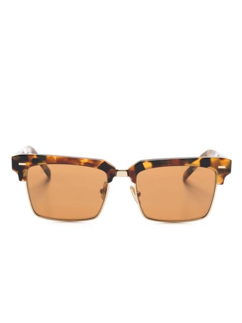 Miu Miu Eyewear MU10ZS rectangle-frame sunglasses - Brown - zdjęcie produktu nr 1