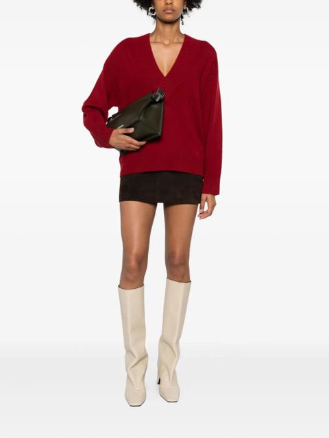 LouLou de Saison V-neck cashmere sweater - Red - zdjęcie produktu nr 2