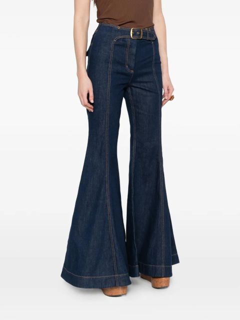 ZIMMERMANN Luna belt-detail jeans - Blue