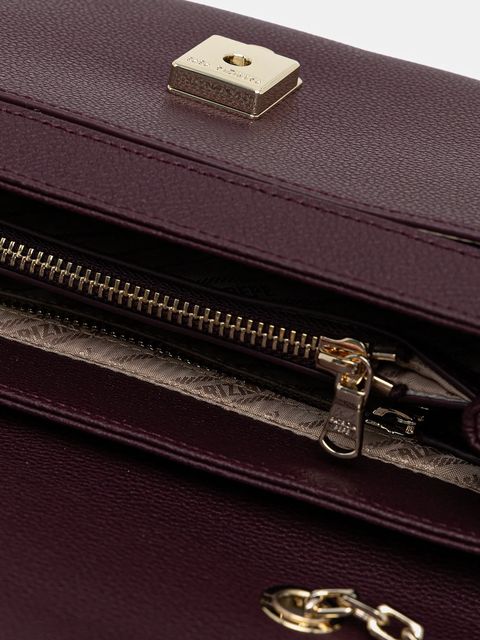 Patrizia Pepe torebka skórzana kolor bordowy 8B0228 L001