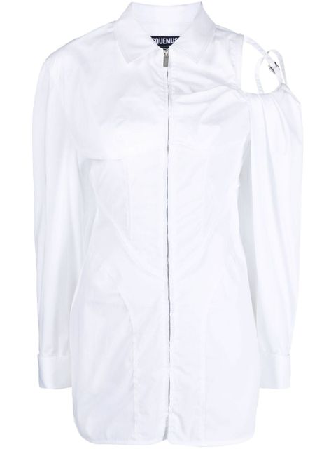 Jacquemus Galliga asymmetric shirt dress - White - zdjęcie produktu nr 1