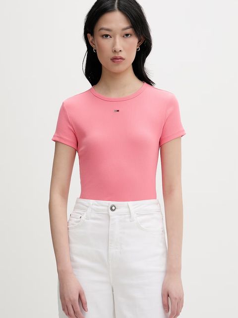 Tommy Jeans t-shirt basic damski bawełniany z elastanem - zdjęcie produktu nr 1