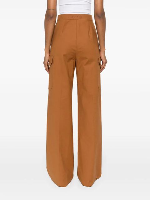 Max Mara Edda logo-embroidered trousers - Brown