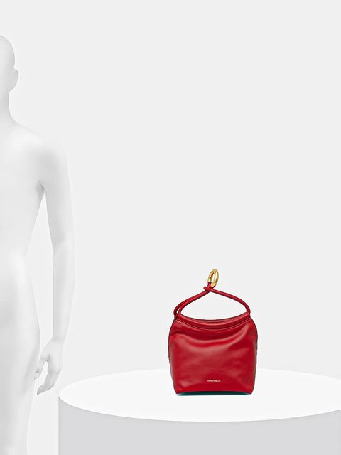 Coccinelle torebka skórzana FINN POUCH kolor czerwony E1 UAA 58 01 01