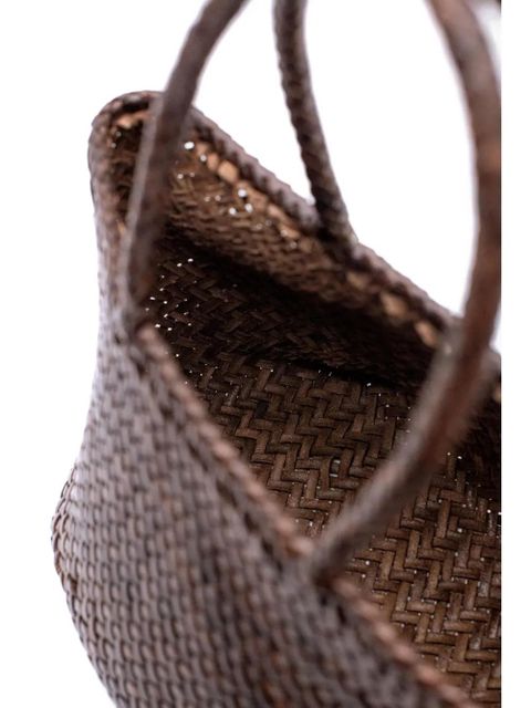 DRAGON DIFFUSION small Grace Basket woven tote bag - Brown