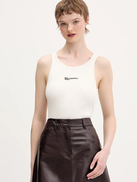 Karl Lagerfeld Jeans top kolor beżowy B1W18024 - zdjęcie produktu nr 1