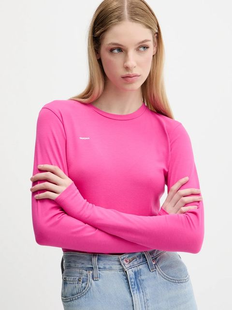 Pangaia longsleeve Cotton-Stretch Long-Sleeved Top kolor różowy 10002429 - zdjęcie produktu nr 1