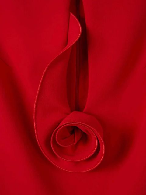 Magda Butrym rose-detail wool-blend top - Red