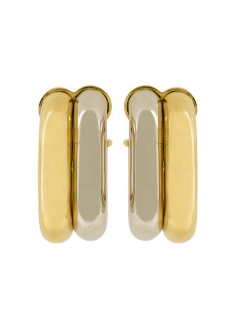 Rabanne two-tone hoop earrings - Silver - zdjęcie produktu nr 2