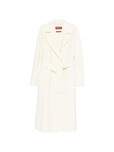 Max Mara belted coat - White