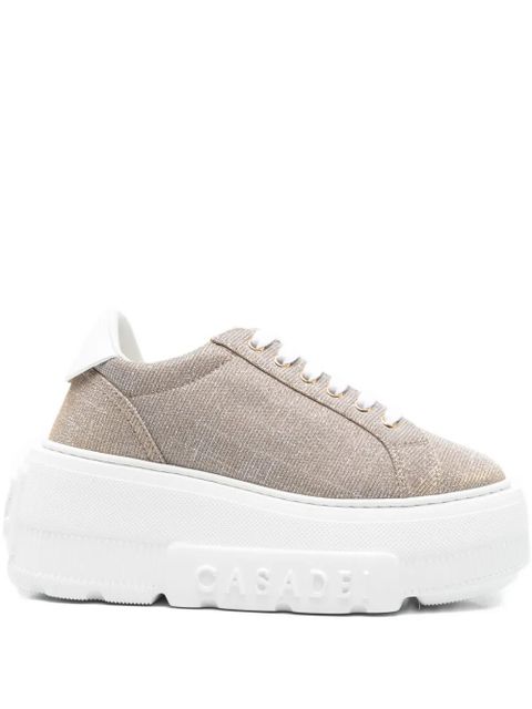 Casadei platform lace-up sneakers - Neutrals - zdjęcie produktu nr 1