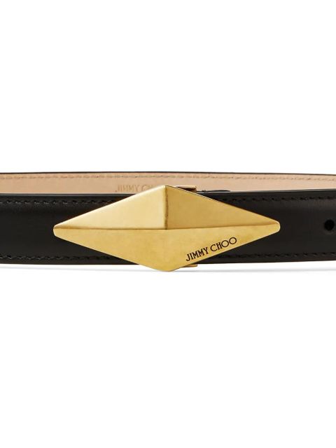 Jimmy Choo Diamond leather belt - Black