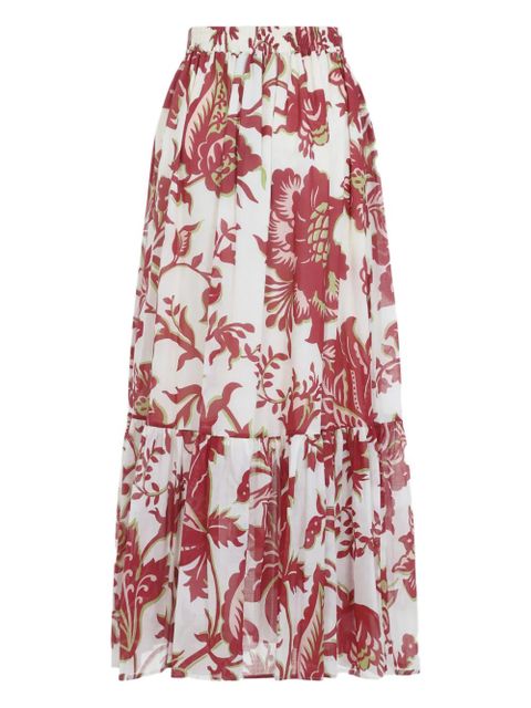 ETRO floral-print maxi skirt - White