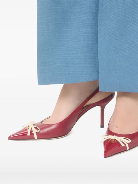 Valentino Garavani 80mm Bepointy VLogo slingback pumps - Red