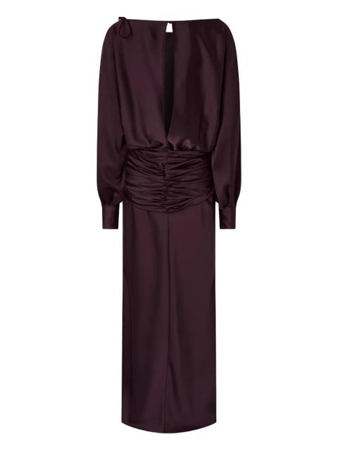 PINKO long-sleeve ruched-detail dress - Purple - zdjęcie produktu nr 2