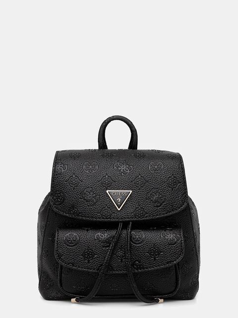 Guess plecak CRESIDIA damski kolor czarny mały z aplikacją HWPD98 88310