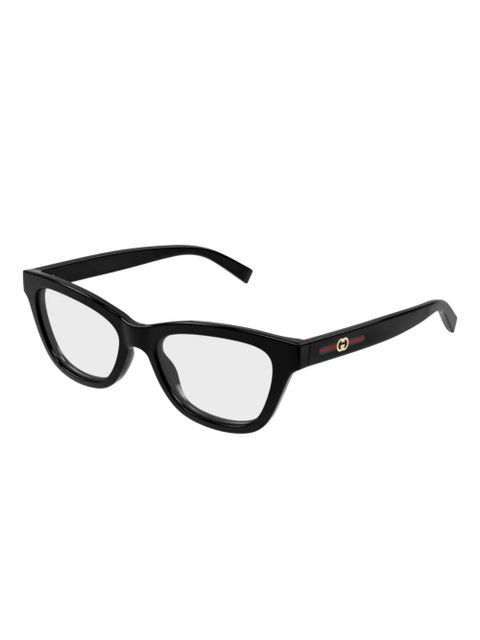 Gucci Eyewear cat-eye-frame logo glasses - Black