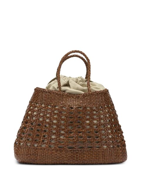 DRAGON DIFFUSION Santa Cano woven leather tote bag - Brown - zdjęcie produktu nr 2