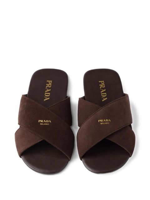 Prada cross-strap sandals - Brown - zdjęcie produktu nr 2